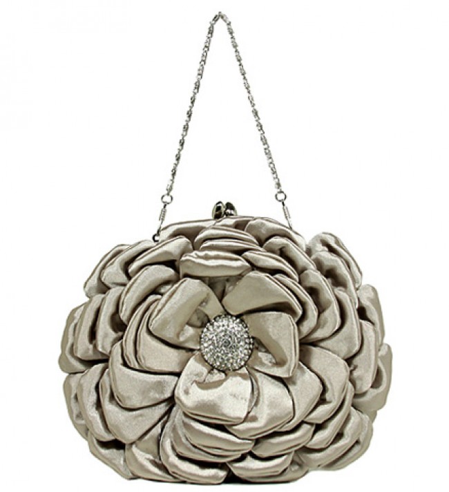 Evening Bag -  Rosettes - Beige &ndash; BG-92214BEI